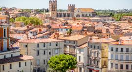 Vue aérienne de la ville de Montpellier