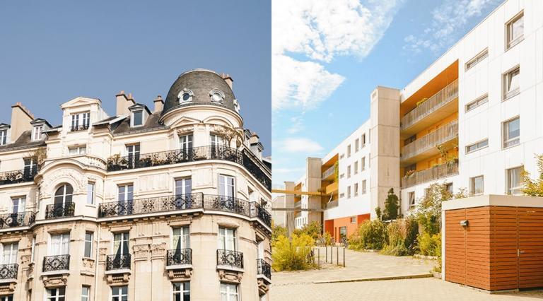 façade ancienne et neuve