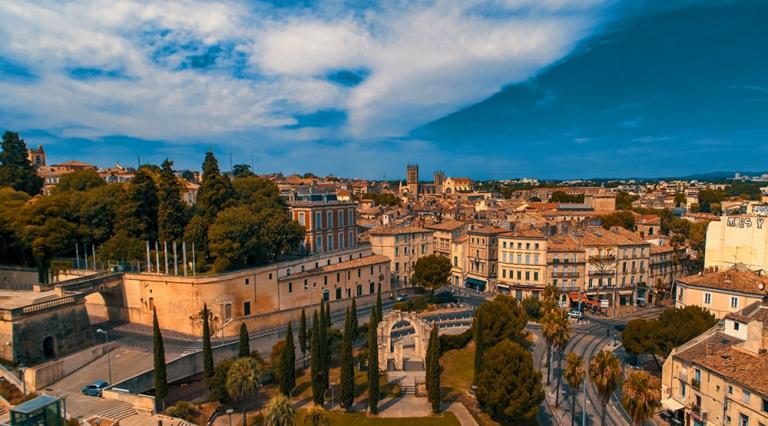 Vue aérienne de Montpellier pour illustrer l'investissement immobilier locatif