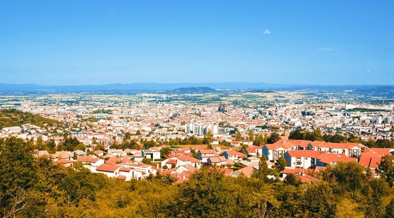 ville moyenne vue aérienne