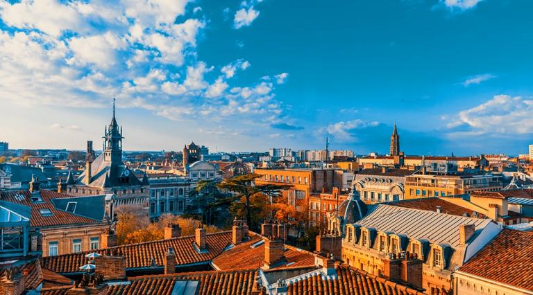 Vue d'un quartier de la ville de Toulouse