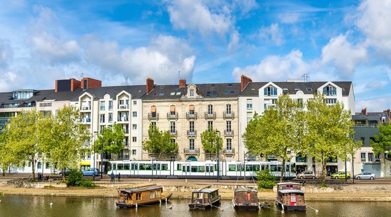 Vue d'un quartier de la ville de Nantes