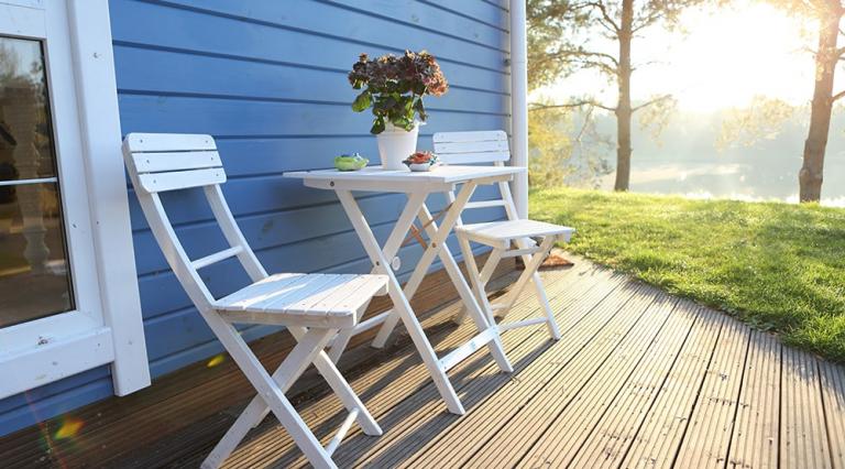 Vue d'une terrasse pour illustrer la résidence secondaire