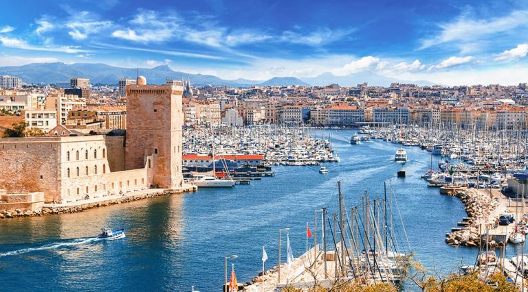 Vue sur le Vieux Port de Marseille