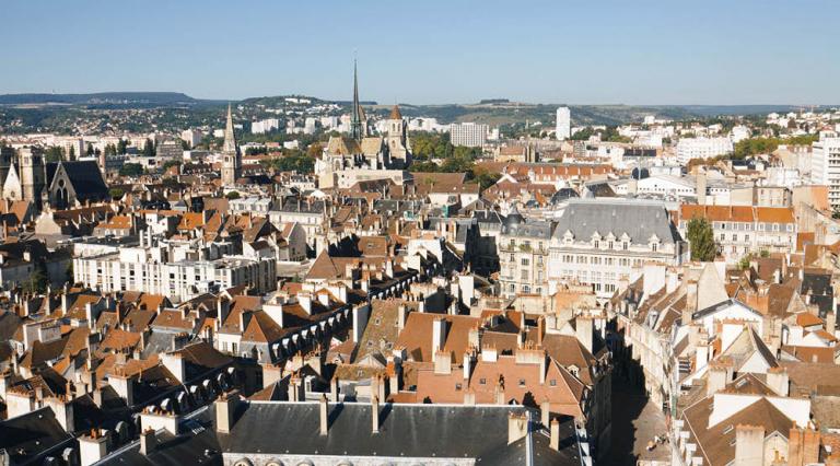 Vue aérienne de la ville de Dijon