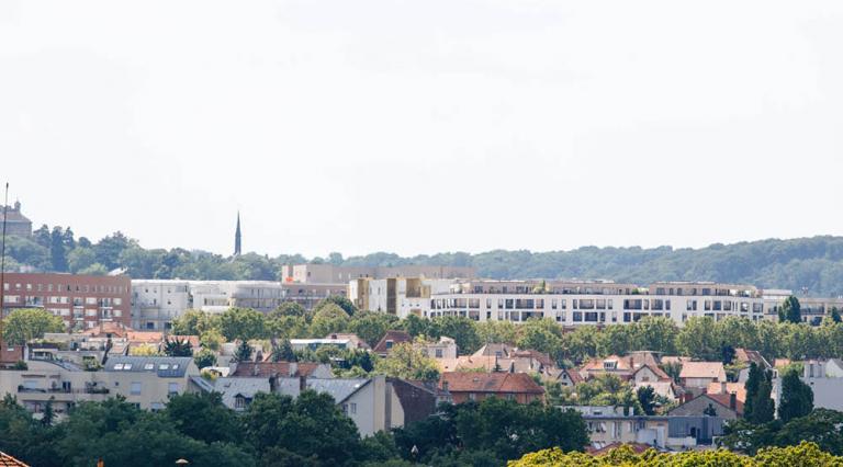 Vue aérienne de la ville d'Issy-les-Moulineaux