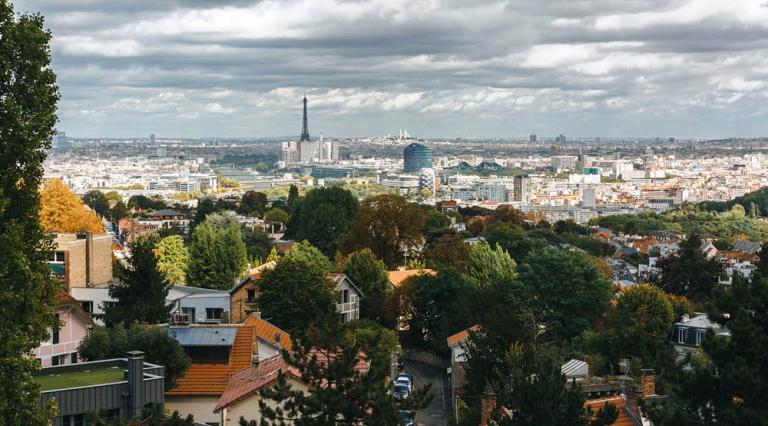 Vue aérienne de la ville de Meudon