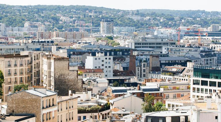 Vue aérienne de la ville de Malakoff