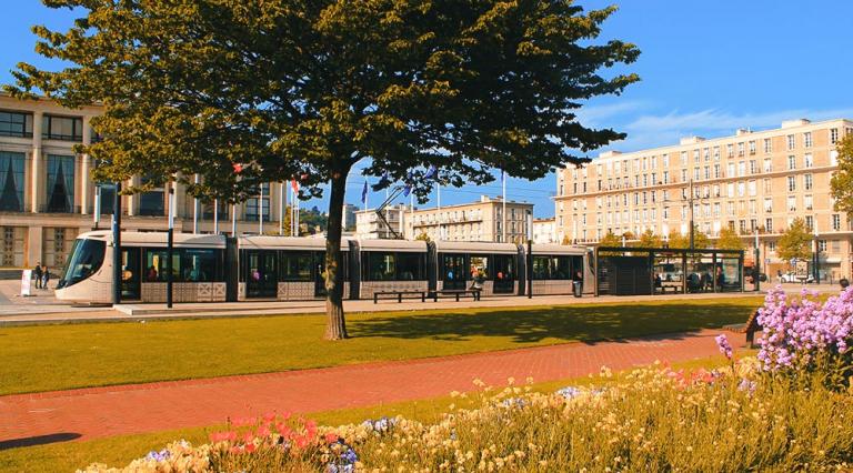 Photo du tramway de la ville du Havre