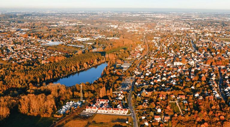 Vue aérienne de l'Ile de France