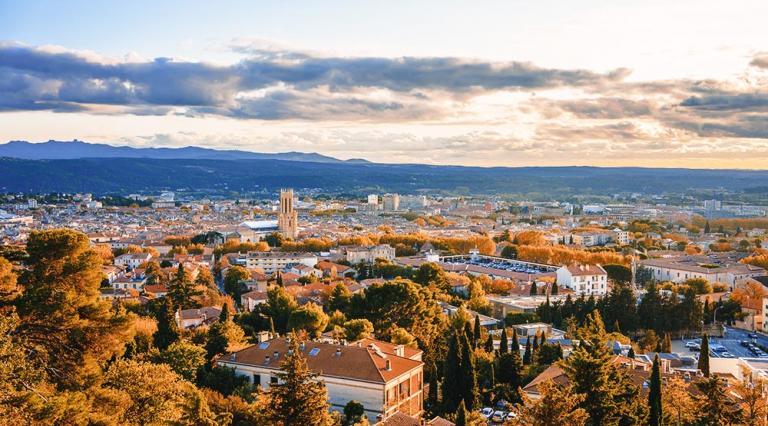 Vue aérienne de la ville d'Aix-en-Provence