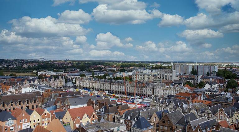 Vue aérienne de la ville de Béthune