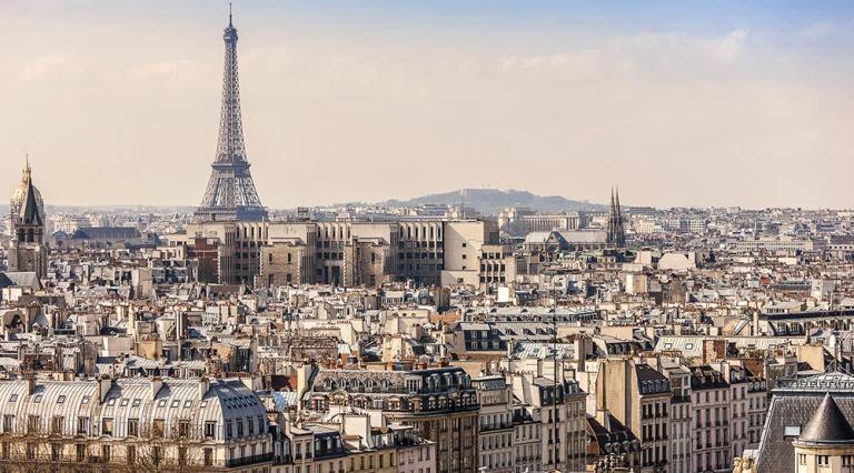 Vue de la ville de Paris et de la Tour Eiffel 