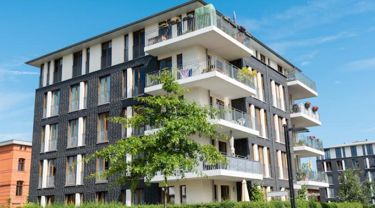 Vue d'un complexe immobilier neuf