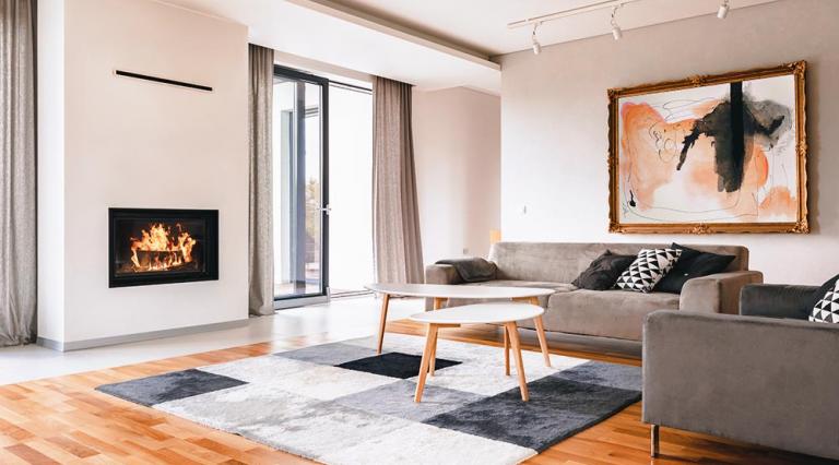 Photo du salon d'un appartement moderne