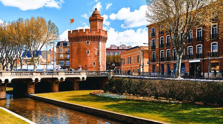Vue du centre-ville de Perpignan