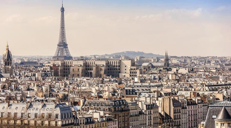 Vue de la ville de Paris et de la Tour Eiffel