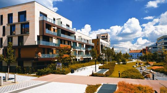 visuel 3D d'un programme immobilier neuf et fleuri